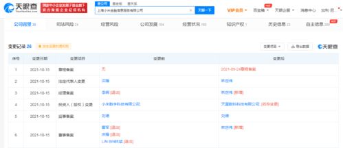 小米金融人事架构调整 雷军等退出上海公司董事，天星数科引领科技金融新篇章